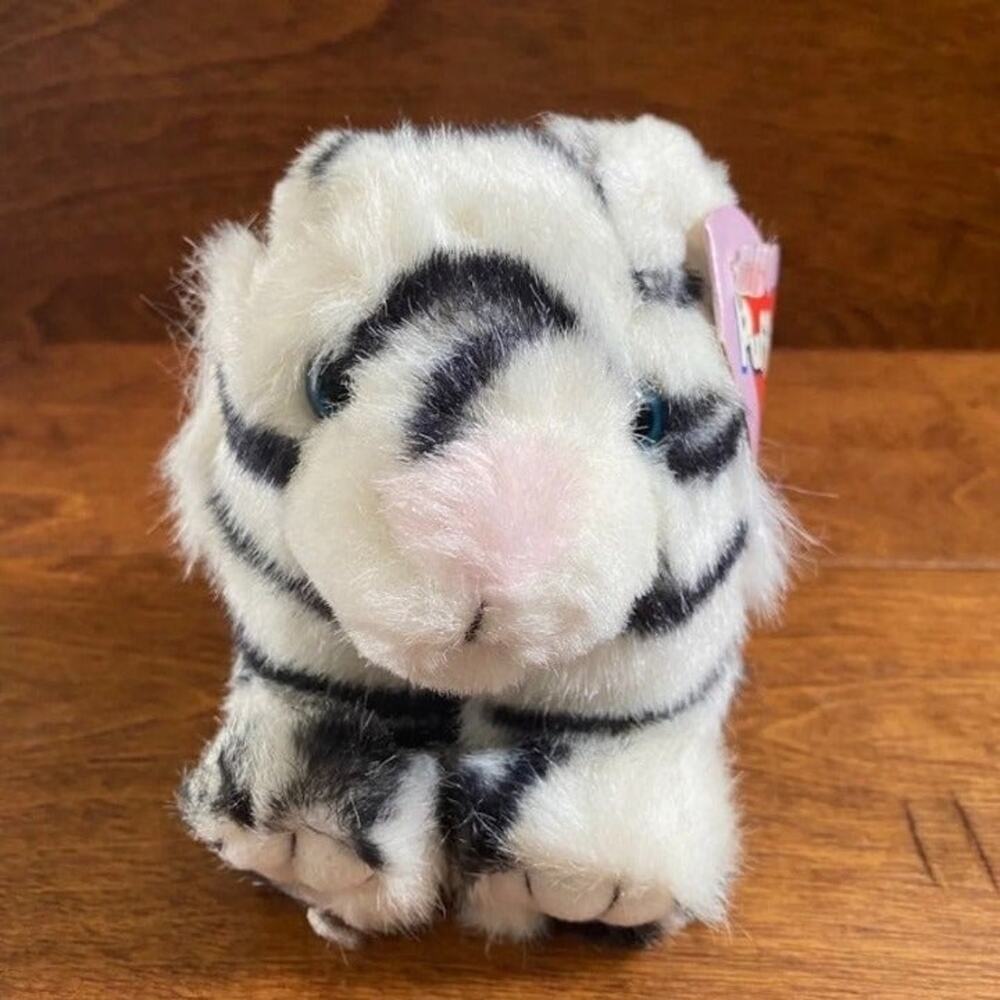 SWIBCO Puffkins Vintage 1990s "Tasha" White Tiger Plush